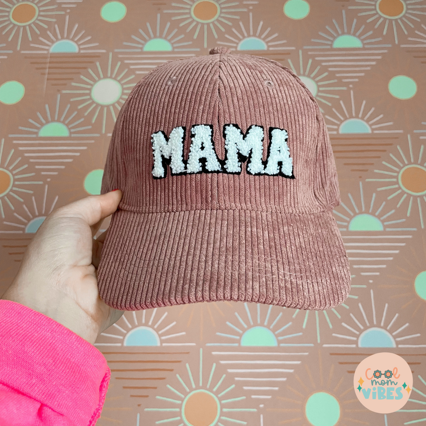 Mama Letter Patch Hat Corduroy
