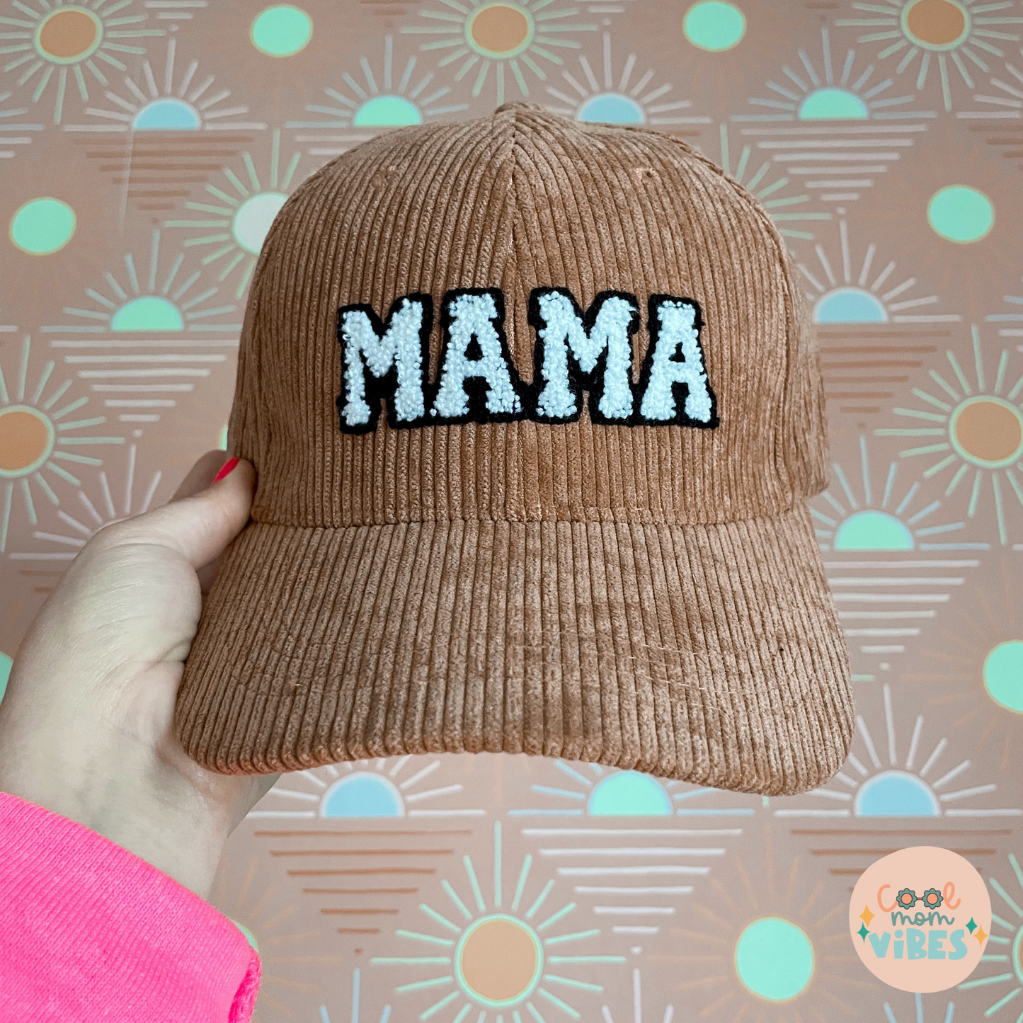 Mama Letter Patch Hat Corduroy